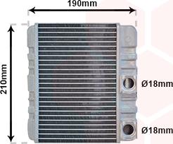 Van Wezel 06006211 - Heat Exchanger, interior heating autospares.lv