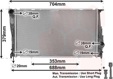 Van Wezel 06002542 - Radiator, engine cooling autospares.lv