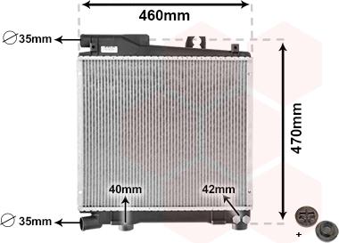 Van Wezel 06002055 - Radiator, engine cooling autospares.lv