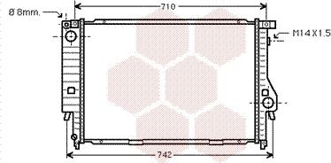 Van Wezel 06002164 - Radiator, engine cooling autospares.lv