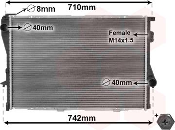 Van Wezel 06002170 - Radiator, engine cooling autospares.lv