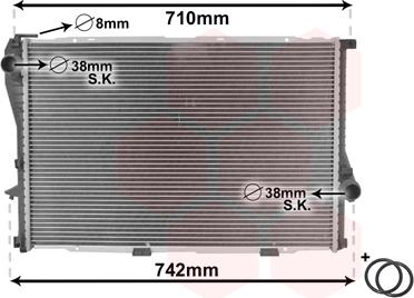 Van Wezel 06002235 - Radiator, engine cooling autospares.lv