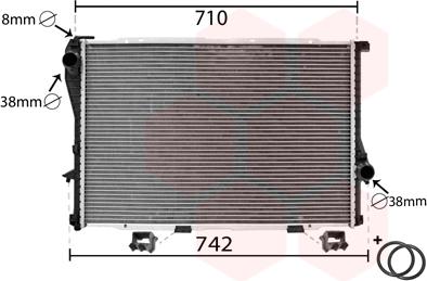 Van Wezel 06002233 - Radiator, engine cooling autospares.lv