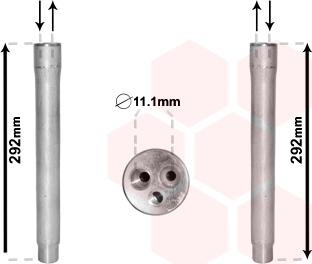 Van Wezel 0600D445 - Dryer, air conditioning autospares.lv