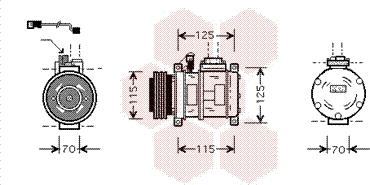 Van Wezel 0600K066 - Compressor, air conditioning autospares.lv