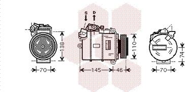 Van Wezel 0600K318 - Compressor, air conditioning autospares.lv