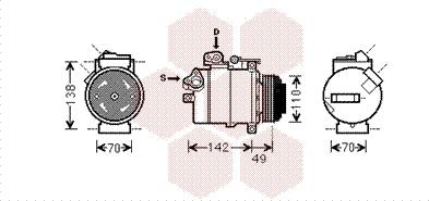 Van Wezel 0600K389 - Compressor, air conditioning autospares.lv