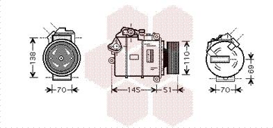 Van Wezel 0600K384 - Compressor, air conditioning autospares.lv