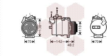 Van Wezel 0600K386 - Compressor, air conditioning autospares.lv