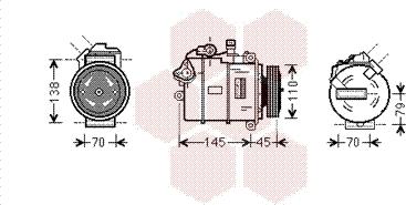 Van Wezel 0600K383 - Compressor, air conditioning autospares.lv