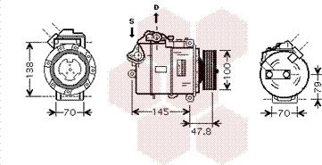 Van Wezel 0600K331 - Compressor, air conditioning autospares.lv