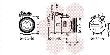 Van Wezel 0600K329 - Compressor, air conditioning autospares.lv