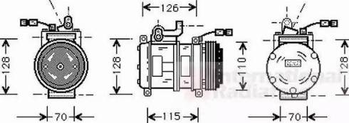 Van Wezel 0600K231 - Compressor, air conditioning autospares.lv