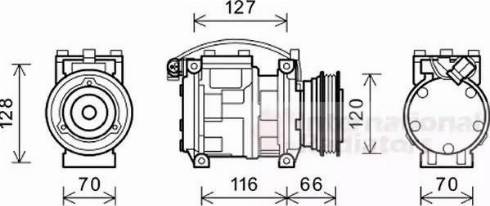 Van Wezel 0600K232 - Compressor, air conditioning autospares.lv