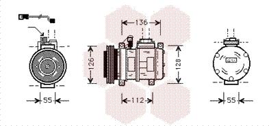 Van Wezel 0600K228 - Compressor, air conditioning autospares.lv