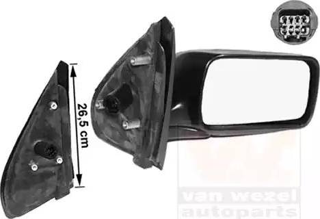 Van Wezel 0145808 - Outside Mirror autospares.lv