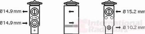 Van Wezel 01001094 - Expansion Valve, air conditioning autospares.lv