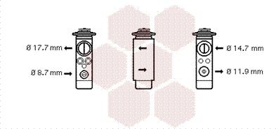 Van Wezel 01001024 - Expansion Valve, air conditioning autospares.lv