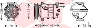 Van Wezel 0100K131 - Compressor, air conditioning autospares.lv