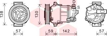 Van Wezel 0100K126 - Compressor, air conditioning autospares.lv