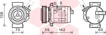 Van Wezel 0800K035 - Compressor, air conditioning autospares.lv