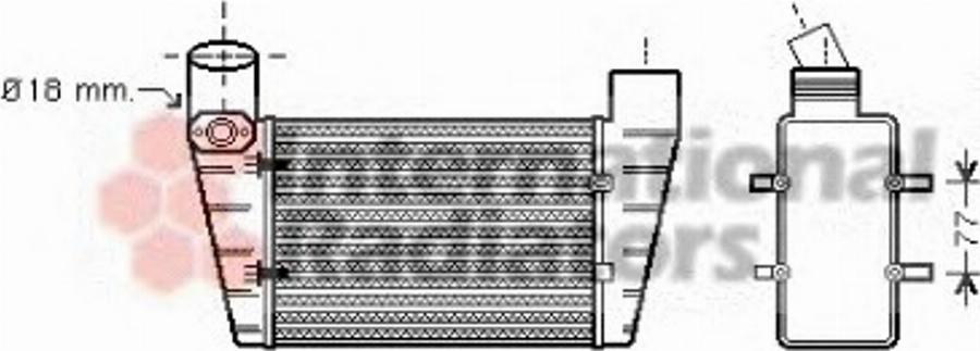 Van Wezel 03004225 - Intercooler, charger autospares.lv