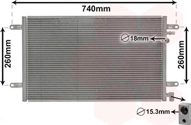 Van Wezel 03005237 - Condenser, air conditioning autospares.lv