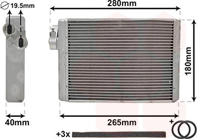 Van Wezel 03006408 - Heat Exchanger, interior heating autospares.lv