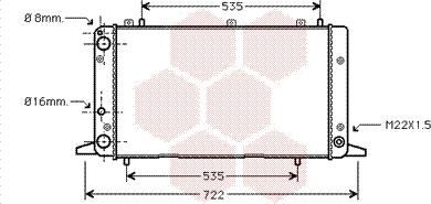 Van Wezel 03002053 - Radiator, engine cooling autospares.lv