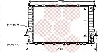 Van Wezel 03002082 - Radiator, engine cooling autospares.lv