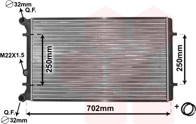 Van Wezel 03002155 - Radiator, engine cooling autospares.lv