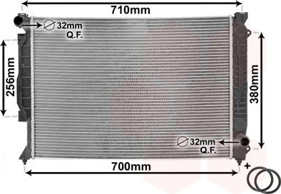 Van Wezel 03002139 - Radiator, engine cooling autospares.lv