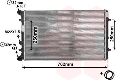 Van Wezel 03002129 - Radiator, engine cooling autospares.lv