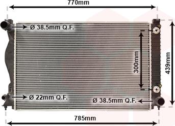 Van Wezel 03002231 - Radiator, engine cooling autospares.lv