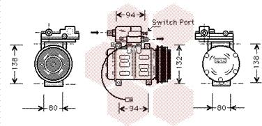 Van Wezel 0300K011 - Compressor, air conditioning autospares.lv