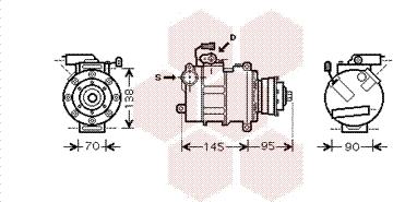 Van Wezel 0300K180 - Compressor, air conditioning autospares.lv