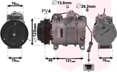 Van Wezel 0300K379 - Compressor, air conditioning autospares.lv