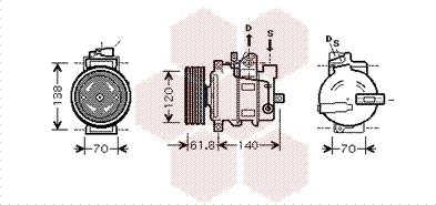 Van Wezel 0300K263 - Compressor, air conditioning autospares.lv