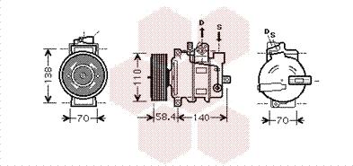 Van Wezel 0300K274 - Compressor, air conditioning autospares.lv