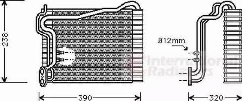 Van Wezel 0300V146 - Evaporator, air conditioning autospares.lv