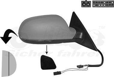 Van Wezel 0383828 - Outside Mirror autospares.lv