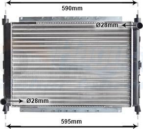 Van Wezel 02002069 - Radiator, engine cooling autospares.lv