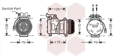 Van Wezel 0200K027 - Compressor, air conditioning autospares.lv