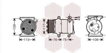 Van Wezel 0200K185 - Compressor, air conditioning autospares.lv