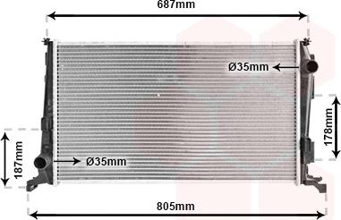 Van Wezel 15002005 - Radiator, engine cooling autospares.lv
