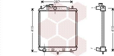 Van Wezel 11002036 - Radiator, engine cooling autospares.lv