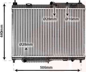 Van Wezel 18002442 - Radiator, engine cooling autospares.lv