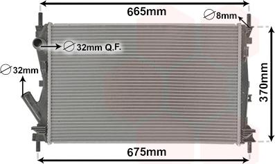 Van Wezel 18002408 - Radiator, engine cooling autospares.lv