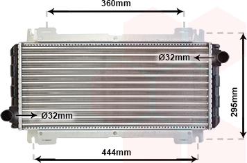 Van Wezel 18002044 - Radiator, engine cooling autospares.lv