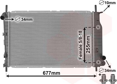 Van Wezel 18002197 - Radiator, engine cooling autospares.lv